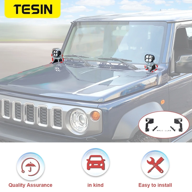 スズキジムニー用ワークライト取り付けブラケット,車の柱,jb74,TESIN