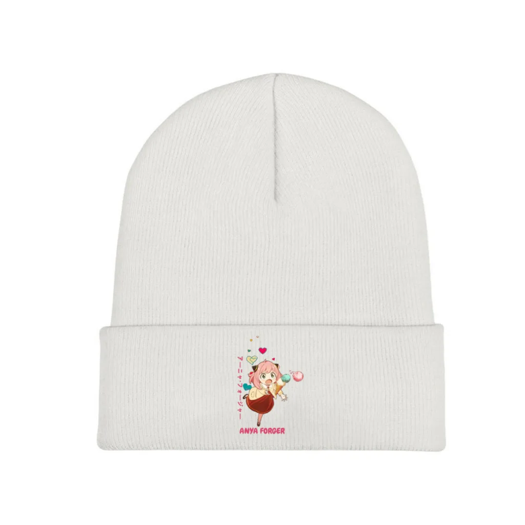 

Knit Hat Spy X Family Manga Winter Warm Beanie Caps Anya Forger Men Women Fashion Casual Bonnet