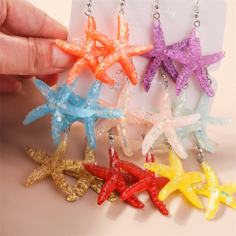 Aihua Boho Bunte Harz Seestern Halskette für Frauen Koreanische Seil Halsband Halskette Sommer Strand Party Urlaub Schmuck Geschenke – Detail 11