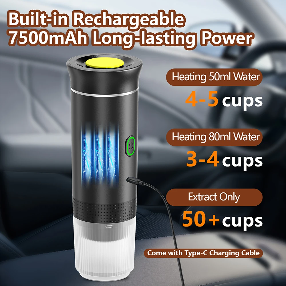 Electric Coffee Machine Travel Handy 3 In1 Espresso Portable Coffee Espresso Mak