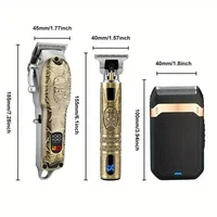 Professional Hair Clipper for Men, 1 Box Nose Hair Trimmer Set,Cordless Beard Trimmer , Rechargeable Clippers Set 2