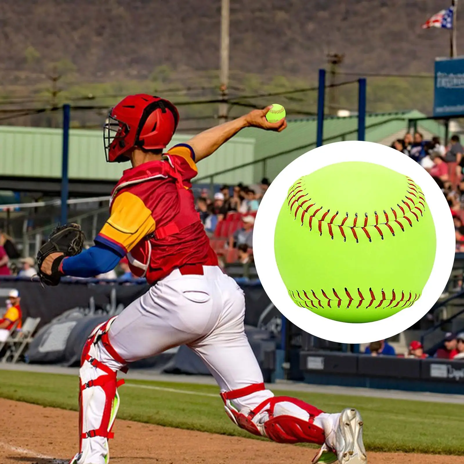 

Yellow Sports Practice Softballs Lightweight 12inch Official Size, Fastpitch Softball Ball for Indoor Outdoor, Practice Teens