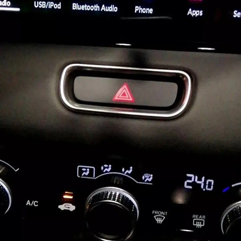 Фото Для Honda HR V HRV Vezel 2022 2023 аксессуары для интерьера Стайлинг Автомобильная аварийная фоторамка для переключателя Предупредительная лампа крышка отделка №5