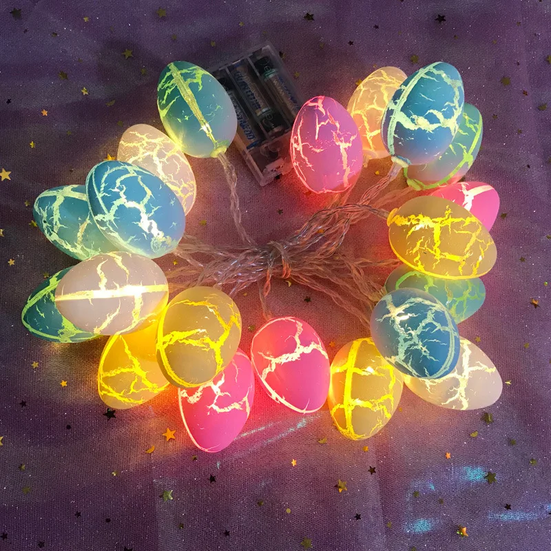 

Room Bar Creative Decoration Color Light String Eggshell Battery Box Light String Led Multi-Color Crack Egg Lights String