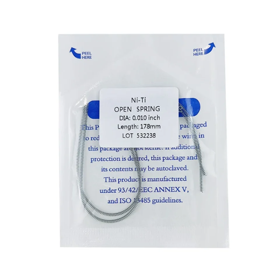 Ressort Hélicoïdal Orthodontique NiTi – 0,012″ X 300mm, Fermé, Lot De 5 (Chine)