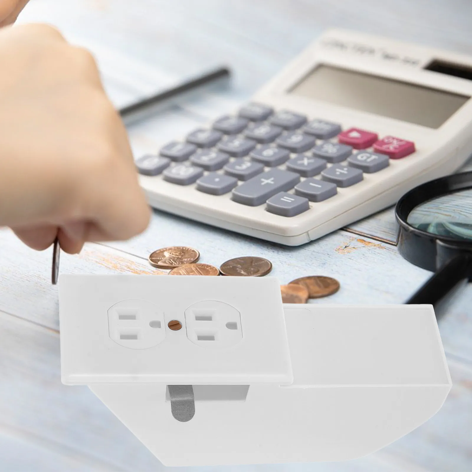 창의적인 시뮬레이션 소켓 키 케이스 다기능 숨김형 벽면 콘센트 금고 대용량 키 보관함 가짜 소켓 현금 보관함