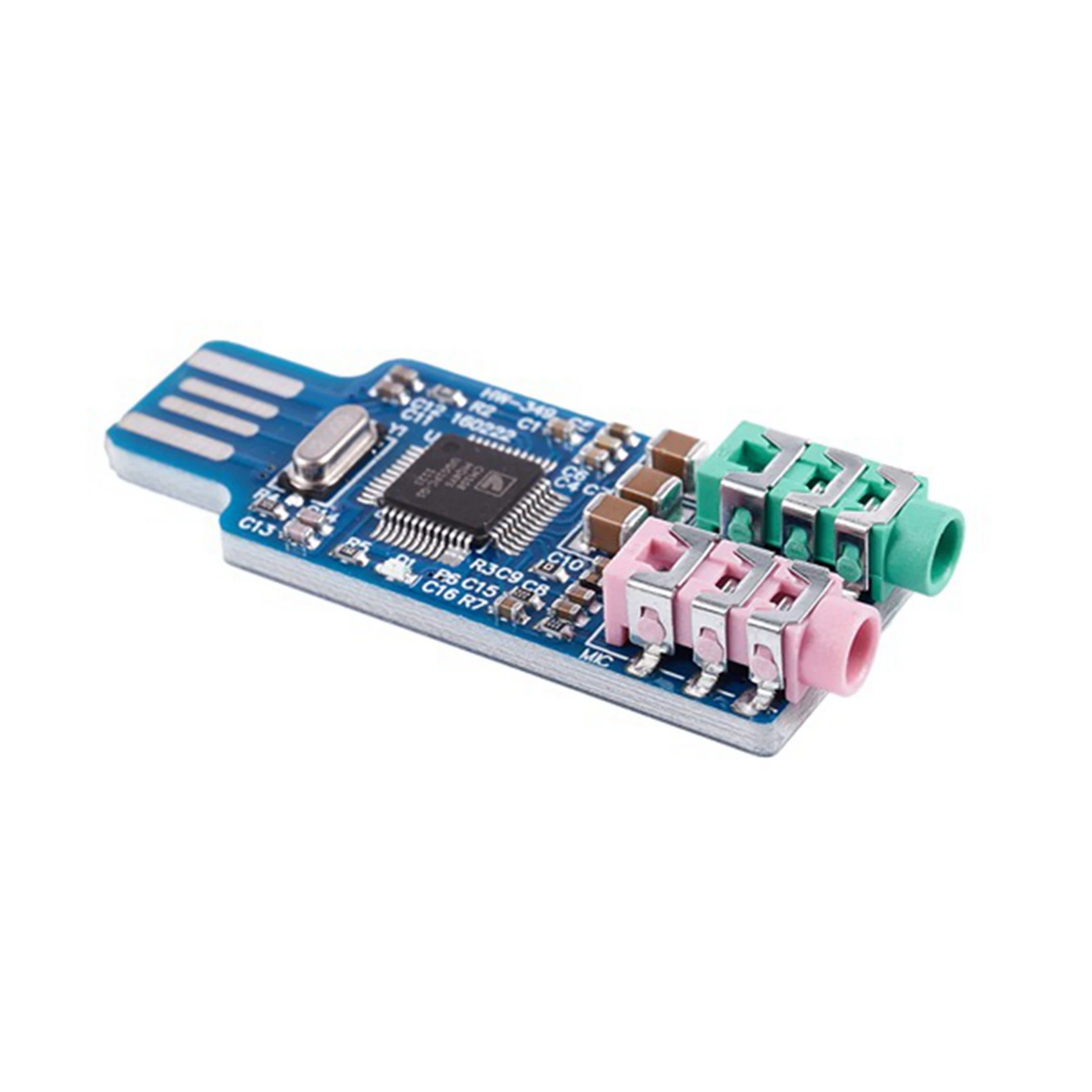 Ingenious-4Pcs 무료 드라이버 USB 사운드 카드 CM108 USB 사운드 카드 칩 블루