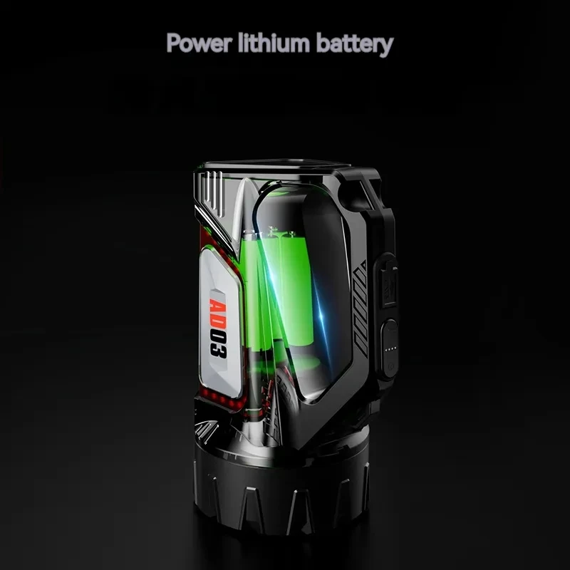 Solar Energy Searchlight Rechargeable Ultra Bright Camping Flashlights ABS Portable Powerful Lantern Torches For Hiking