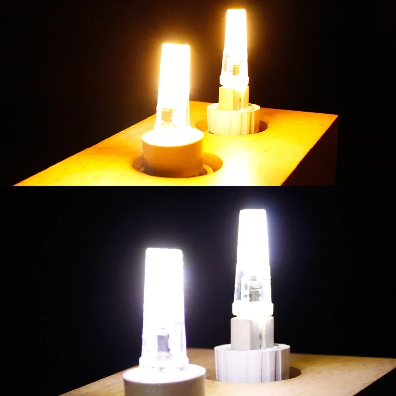 10개/묶음 LED COB 램프 G4 E14 E27 LED 전구 디밍 가능 미니 COB 램프 LED 조명 할로겐 스포트라이트 샹들리에 LED 램프 교체