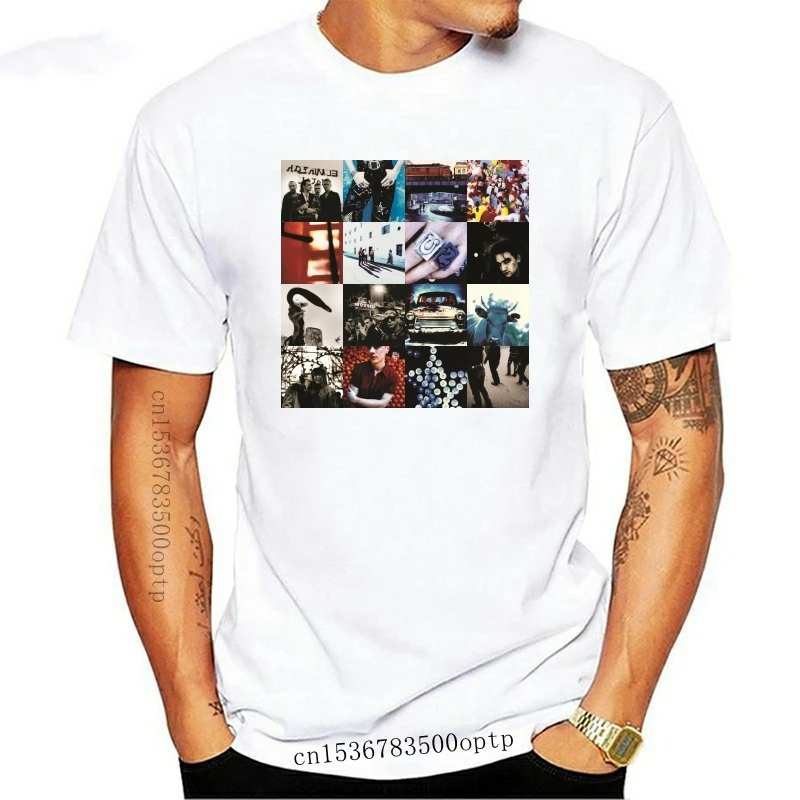 

Бару 2021 Keren U2 Achtung Kaus Hitam Pria Legenda Band Rock Ukuran S-3Xl