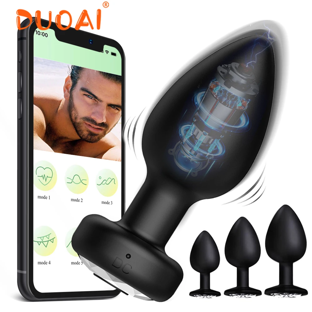Anale APP Remote Vibratore Bdsm Vibrante Butt Plug Punto G Dildo Vibratore Massaggio prostatico Bluetooth_voghion.com