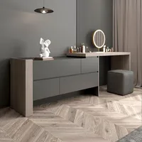 Commode de maquillage légère en bois massif, meuble de luxe pour chambre à coucher, seau à sens Premium, armoire intégrée, moderne et Simple 1
