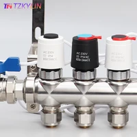 วาล์วทำความร้อนใต้พื้นปกติแล้วไม่เปิด AC 230V ท่อร่วมฮีตเตอร์ความร้อนสำหรับ M30x1.5เทอร์โมสตัทความร้อนใต้พื้น 4