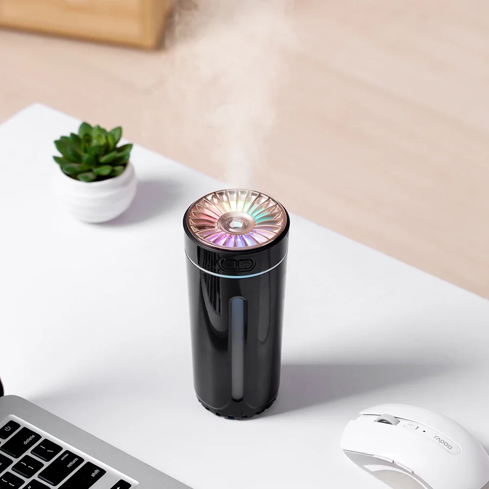 

Car Mini Air Humidifier Colorful Lights Mute Ultrasonic USB Fogger Diffuser Purifier Cool Mist Maker Aromatherapy Humidifier