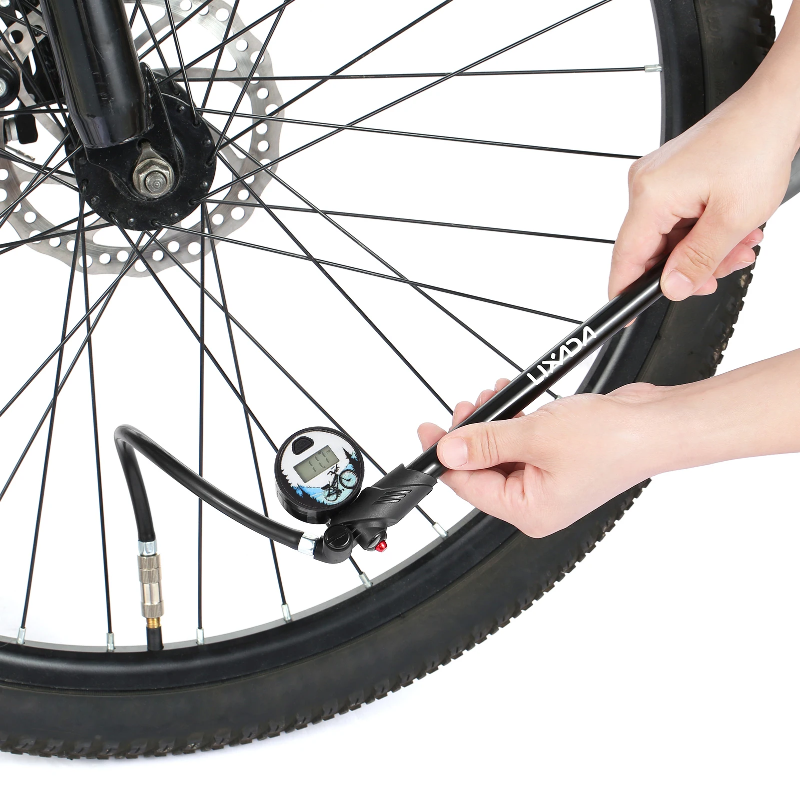 Bike Pump With Gauge ITSELFER Set Of High Pressure Bike Tire