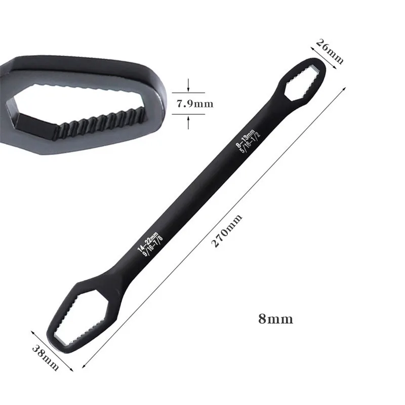 3-22mm Multifunktionaler Universal-Drehmoment-Torx-Schlüsselsatz Metall-Handwerkzeug Auto- und Fahrrad-Reparaturwerkzeuge Doppelkopf Kraftsparend – Detail 14