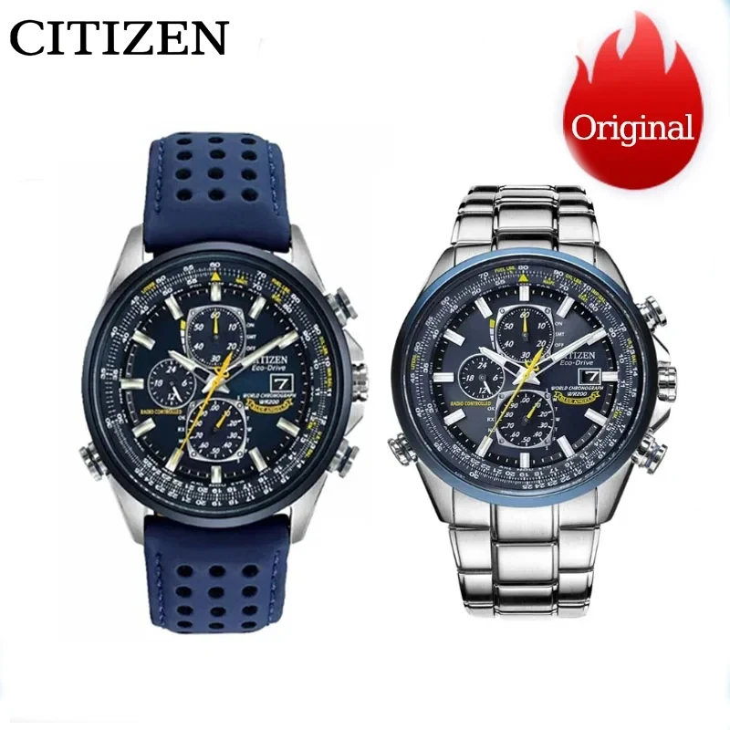 Citizen Blue Angel Generation Orologio Da Uomo D'Affari Di Moda Radio Night Glow Energy Orologi Da Polso Al Quarzo Di Lusso Multifunzionali