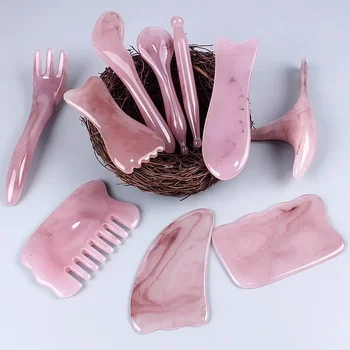 송진 Guasha 스크래핑 마사지 스크레이퍼, 얼굴 목 피부 마사지기, 침술 Gua Sha 보드, 침술 얼굴 눈 관리 스파 마사지 도구