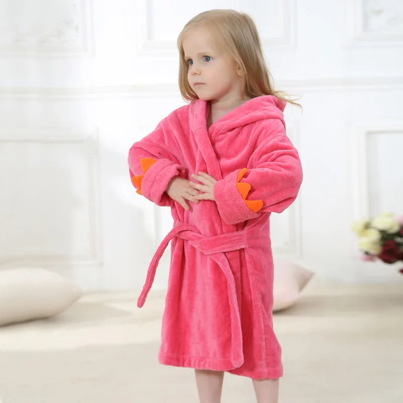 Cute Baby Bathrobes for Girls Pajamas Kids Dinosaur Hooded Beach Towel Boys Bath Robe Pajamas Baby Sleepwear Children Clothing