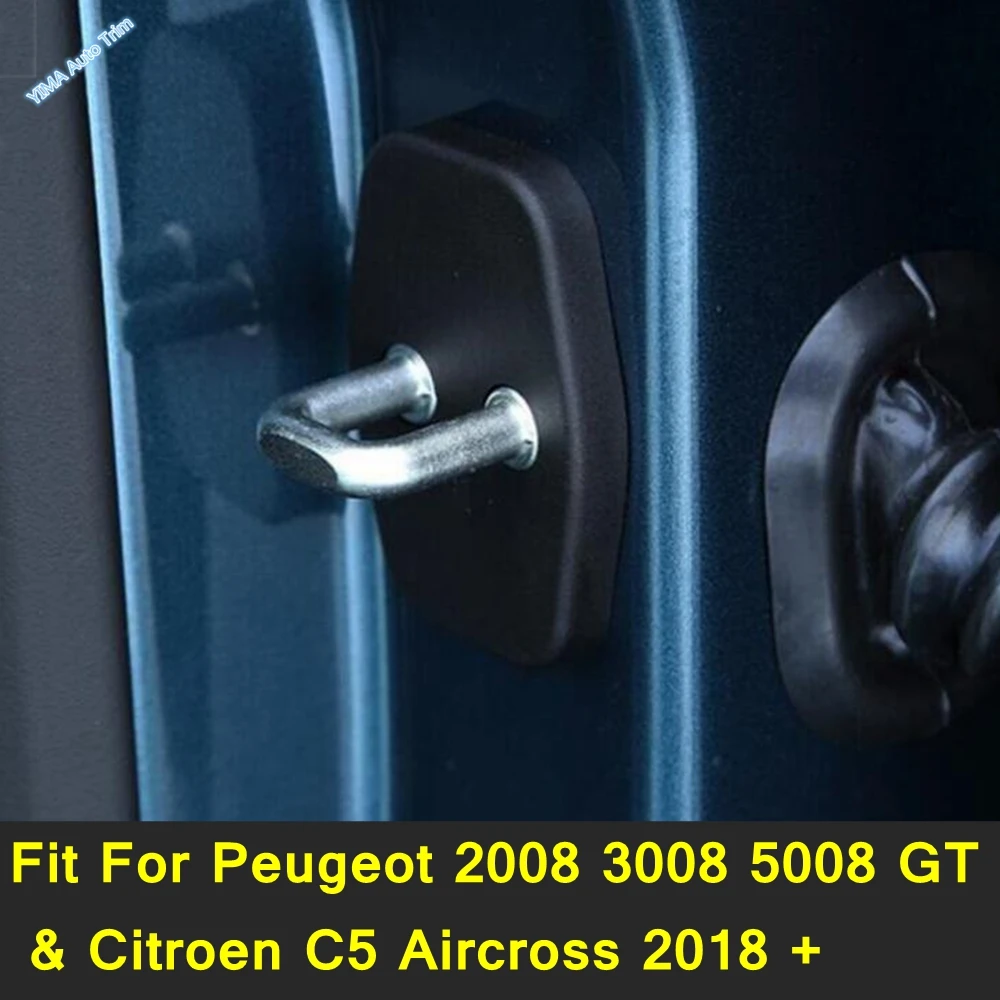 Accessori Serratura Interna Protezione Fibbia Copertura Trim 4 Pezzi Misura Per Peugeot 2008 3008 5008 Gt & Citroen C5 Aircross 2018 - 2022