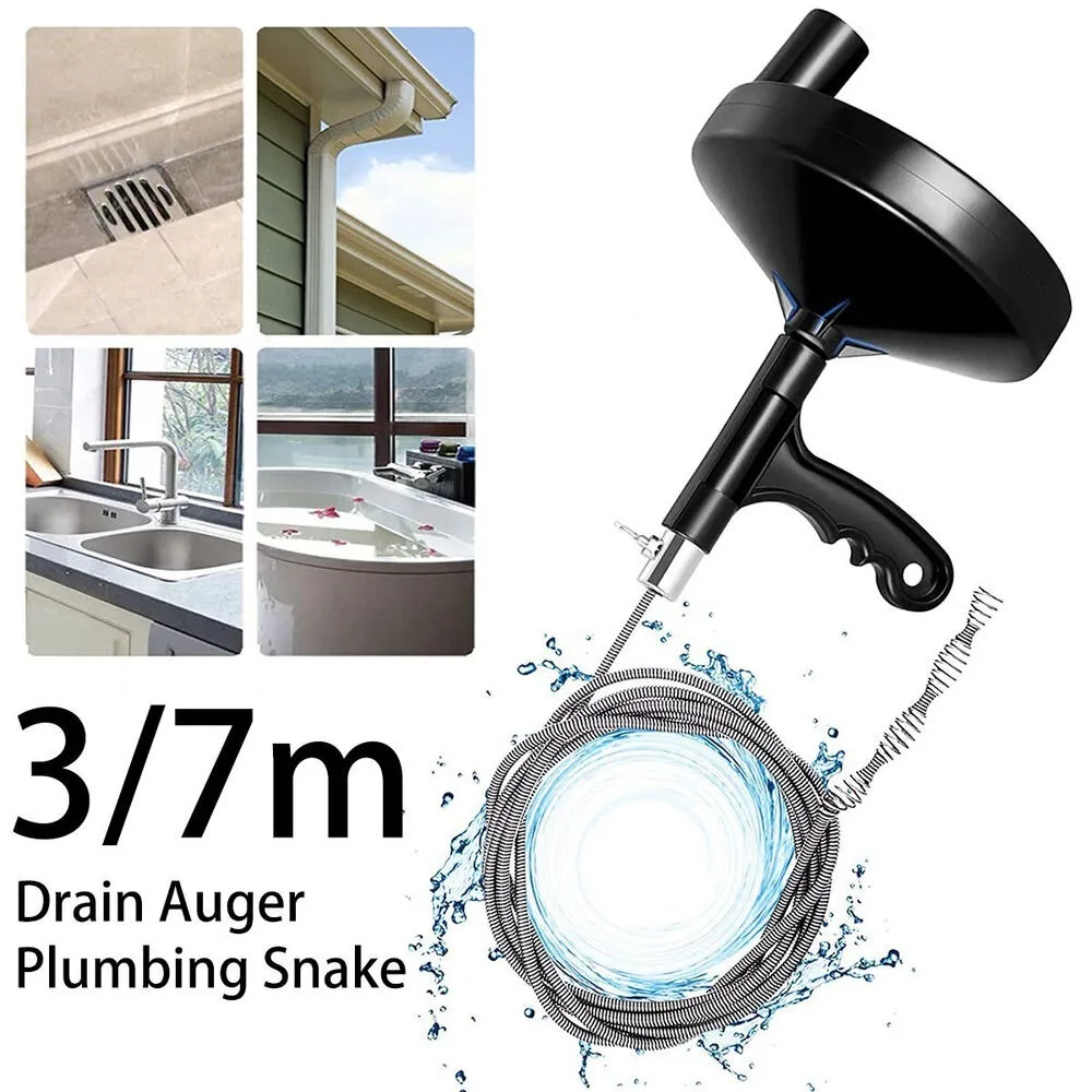 3m-4m-5m-7m-Long-Drain-Unblocker-Cleaning-Tool-Plunger-Cleaner-Sewer-Brush-Drain-Auger-Sink.jpg 3M 4M 5M 7 M Hosszú Lefolyó -Oldóblokk Tisztító Szerszám Dugattyú Szennyvízcsatorna -Kefe Csiga Mosogató Kotró Csatorna Kotrógép - Image 3