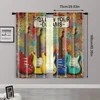 2pc,  Curtains music theme5 Durable Polyester,Without Electricity Birthday Party Use for Living Room, Outdoor Decor 3