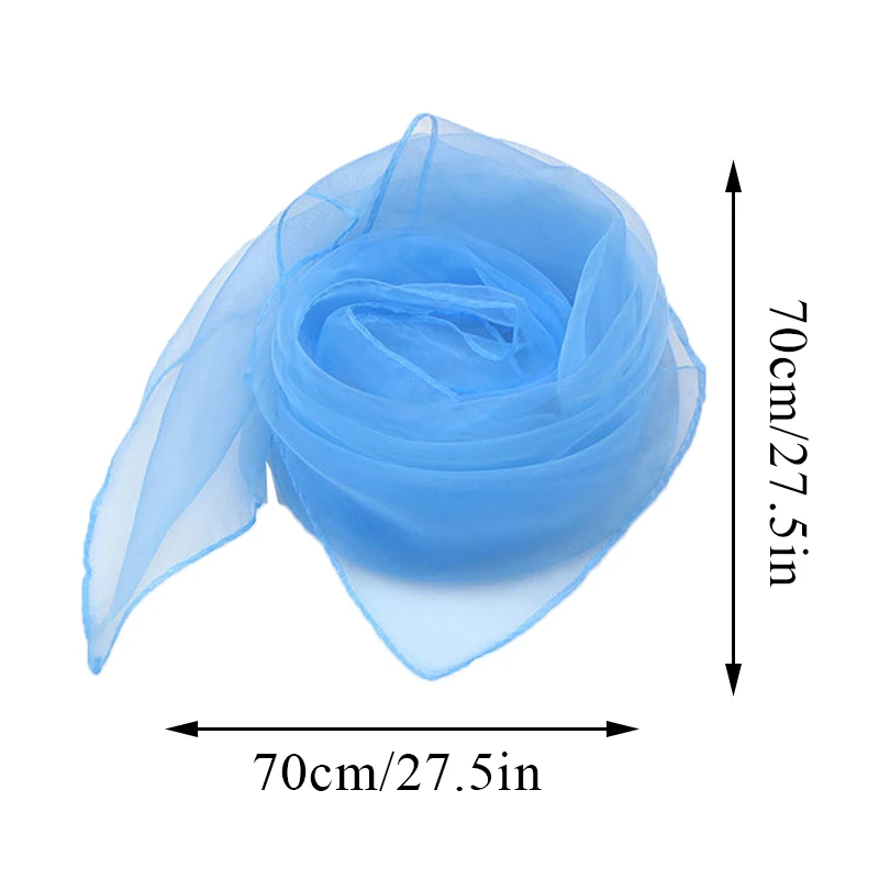 S7bfe3ced1cb745919914d0de835362daj 70*70cm Transparent Organza Scarf Chiffon Square Scarfs Thin Silk Scarves Neck Shawl Stage Performance Scarf Pure Color Mallzona