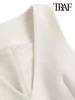 TRAF Women Fashion Front Button Fitted Waistcoat Vintage Sleeveless Welt Pockets Female Outerwear Chic Vest Tops 3