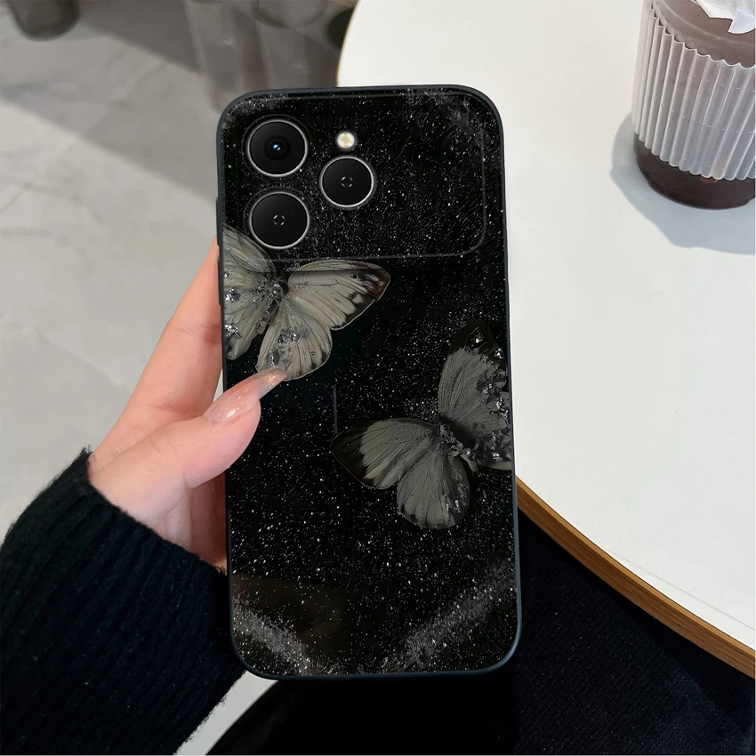 Cute Chubby Girls Pattern Shockproof Silicone Phone Case with Screen Protector