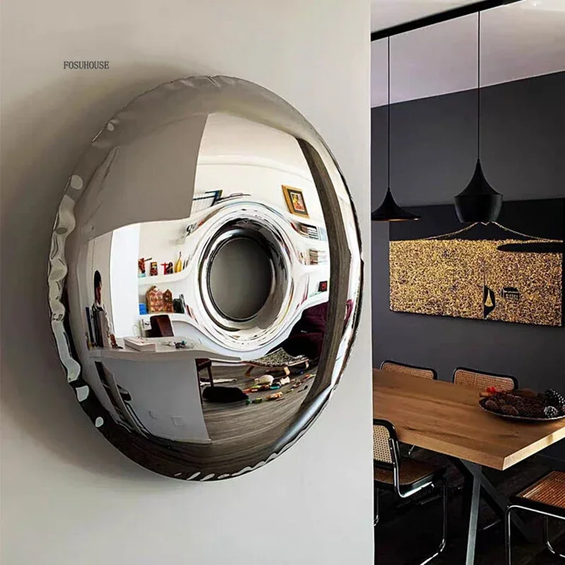 Nordic Stainless Steel Wall Decor for Living Room Decor Light Luxury Home Decoration Donut Shape Background Wall Decoration 2