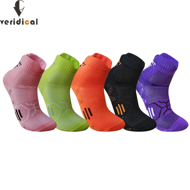 

5 Pairs Sport Ankle Socks Boat Woman Girl Cotton Mesh Breathable Sweat-Absorbing Fitness Marathon Hiking Bike Travel Crew Socks