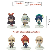 

Genshin Impact Anime Figure Paimon Pvc 6/7Pcs Kawaii Characters Action Collectible Model Decorations Doll Toys for Children