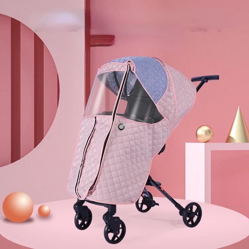 

Baby Stroller Windproof Cover Walk Baby Stroller Rain Cover Raincoat Anti-foam Windshield Four Seasons Universal Warm Rain Cover