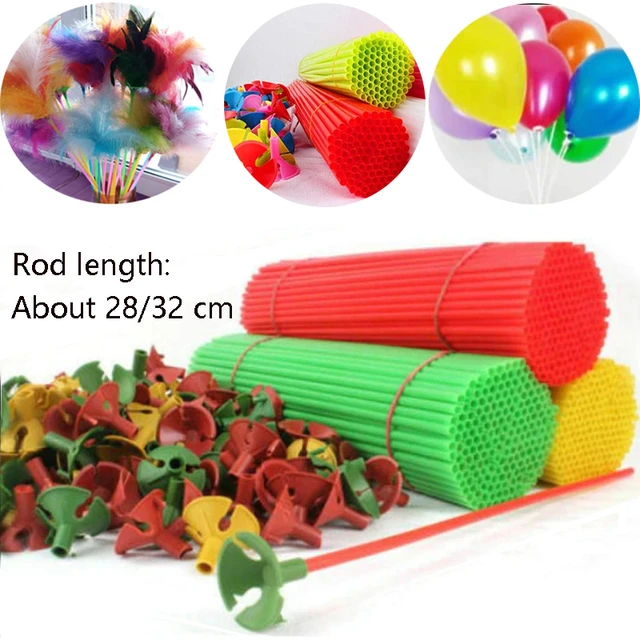 100PCS Plastic 32cm 40cm Latex Balloon Stick and Cup Macaron