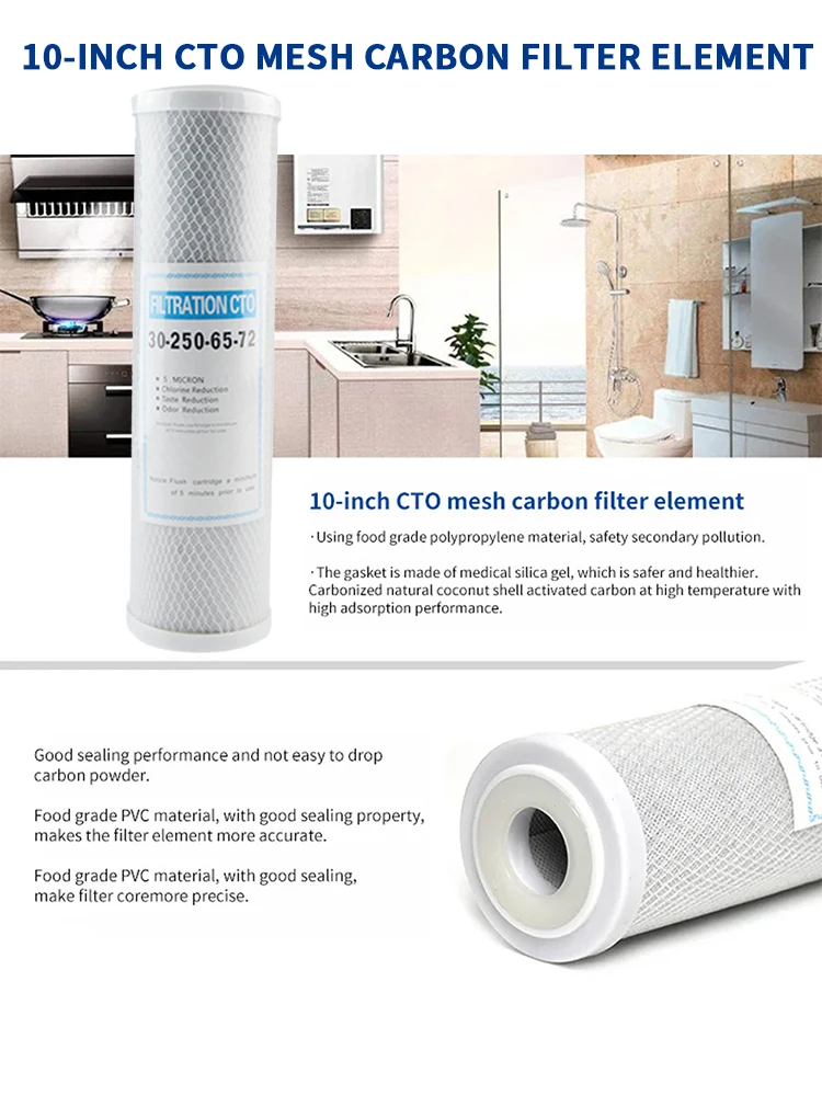 Description Picture 6 of item10 Inch CTO Carbon Block Water Filter Cartridge Replacement Compatible with Purification System for Drinking Water