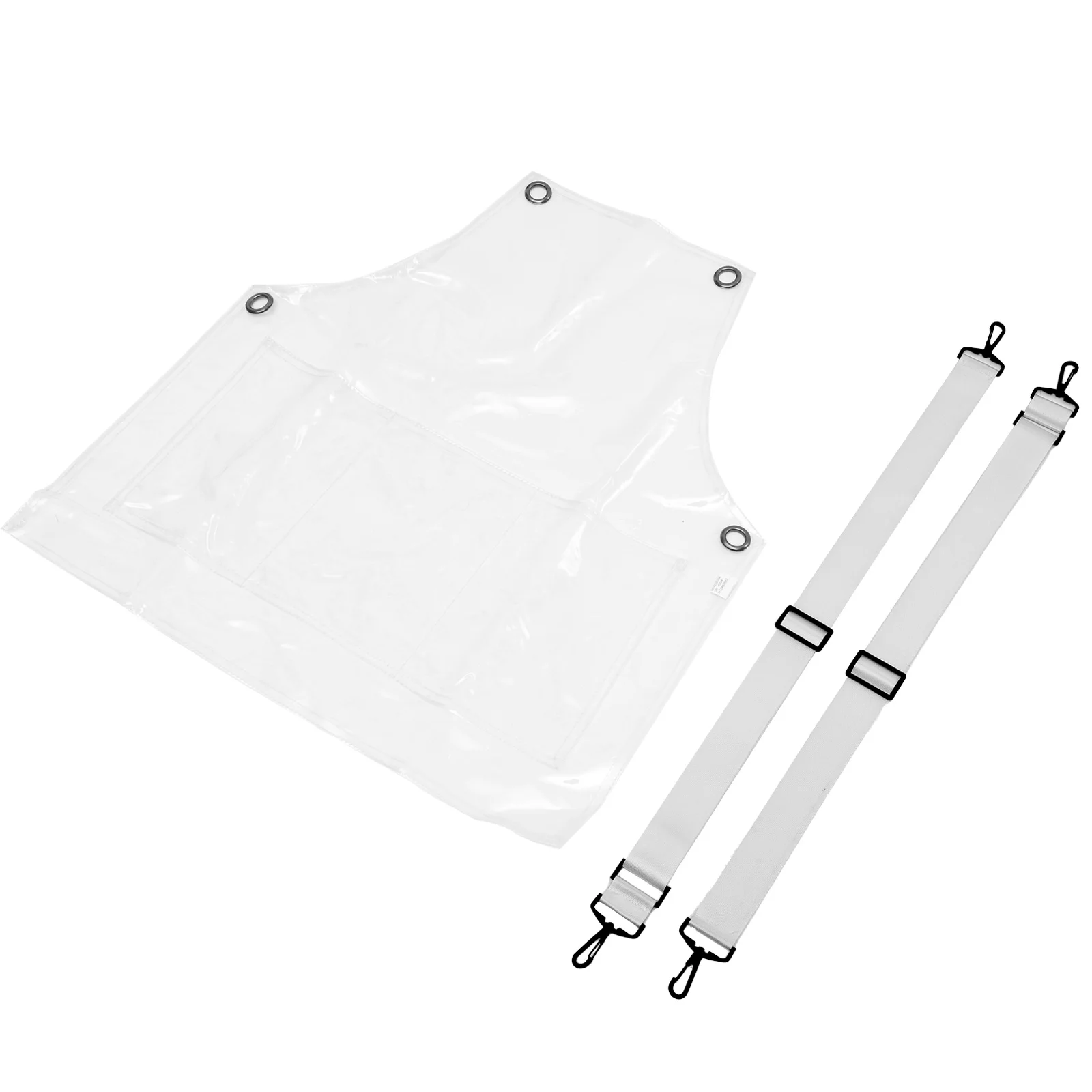 Barber Clear Work Apron Chef Clear Work Apron Adjustable Cross Strap Oil-proof Antifouling Work Clear Work Apron for Women Men