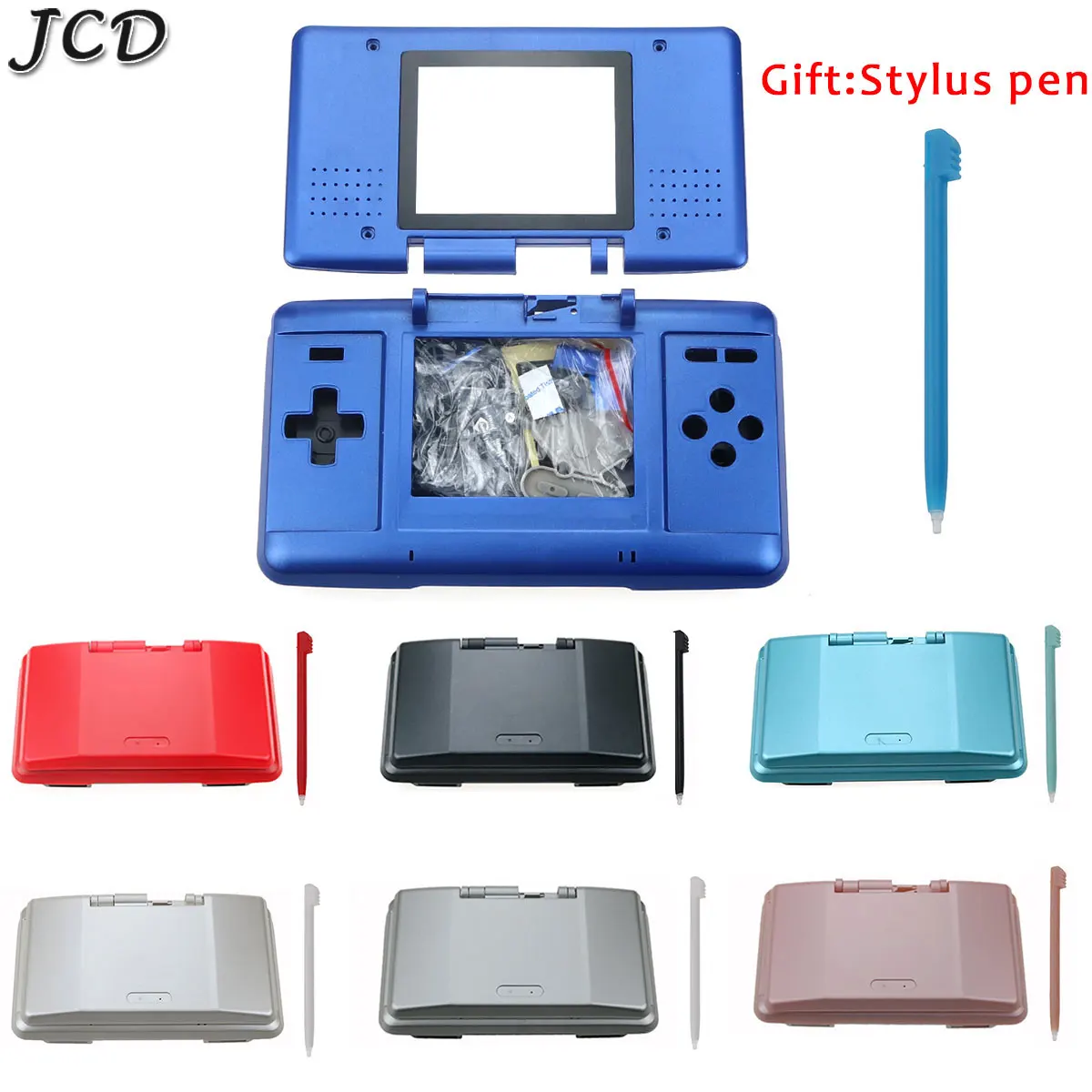 JCD Housing Shell Case Cover with Buttons Stylus pen For DS Game Console Replacement Dustproof Protective Case for NDS