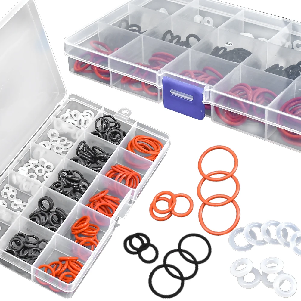 CS1/1.5/2/2.4/3.1mm Black White Red Silicone O Ring Gasket Sealing Washers Oring Spacers High Temperature Seal Insulated Gaskets