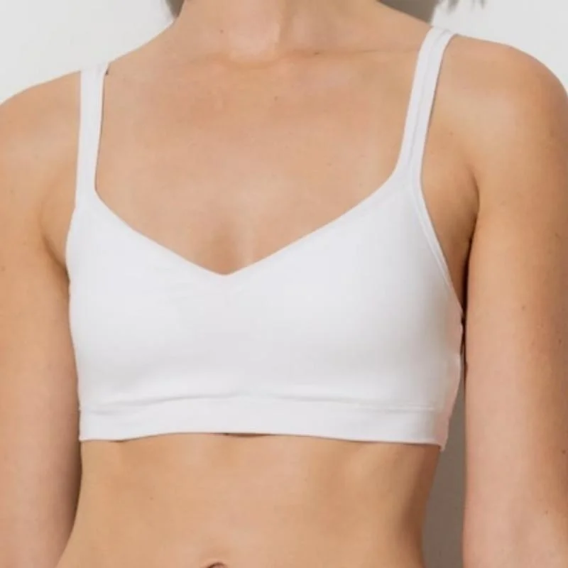Women Lingerie Bra Women Tube Tops Tube Top Ribbed Bra Seamless Underwear Female V Neck Bralette Crop Top Soft Breathable