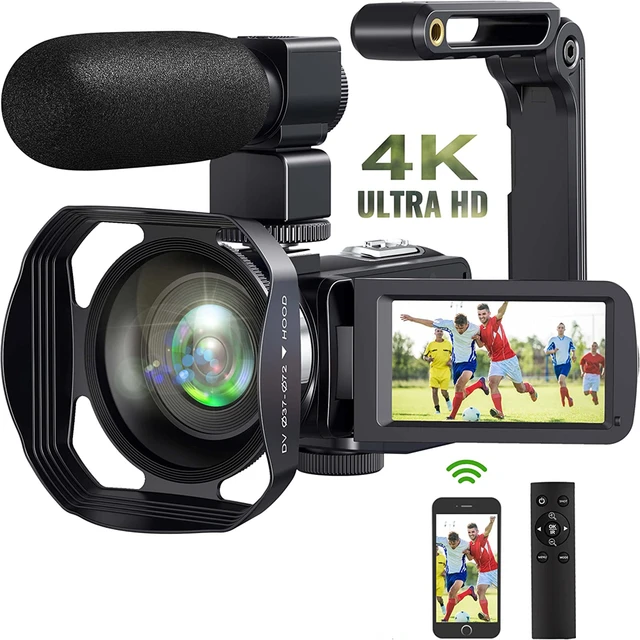 4K Vlogging, cámara de vídeo para YouTube, 56MP, 18X, IR, visión nocturna, digitales, Webcam de mano, función WiFi _ -
