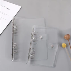 Clear Plastic Clip File Folder and Notebook Binder for School and Office Use (A6)