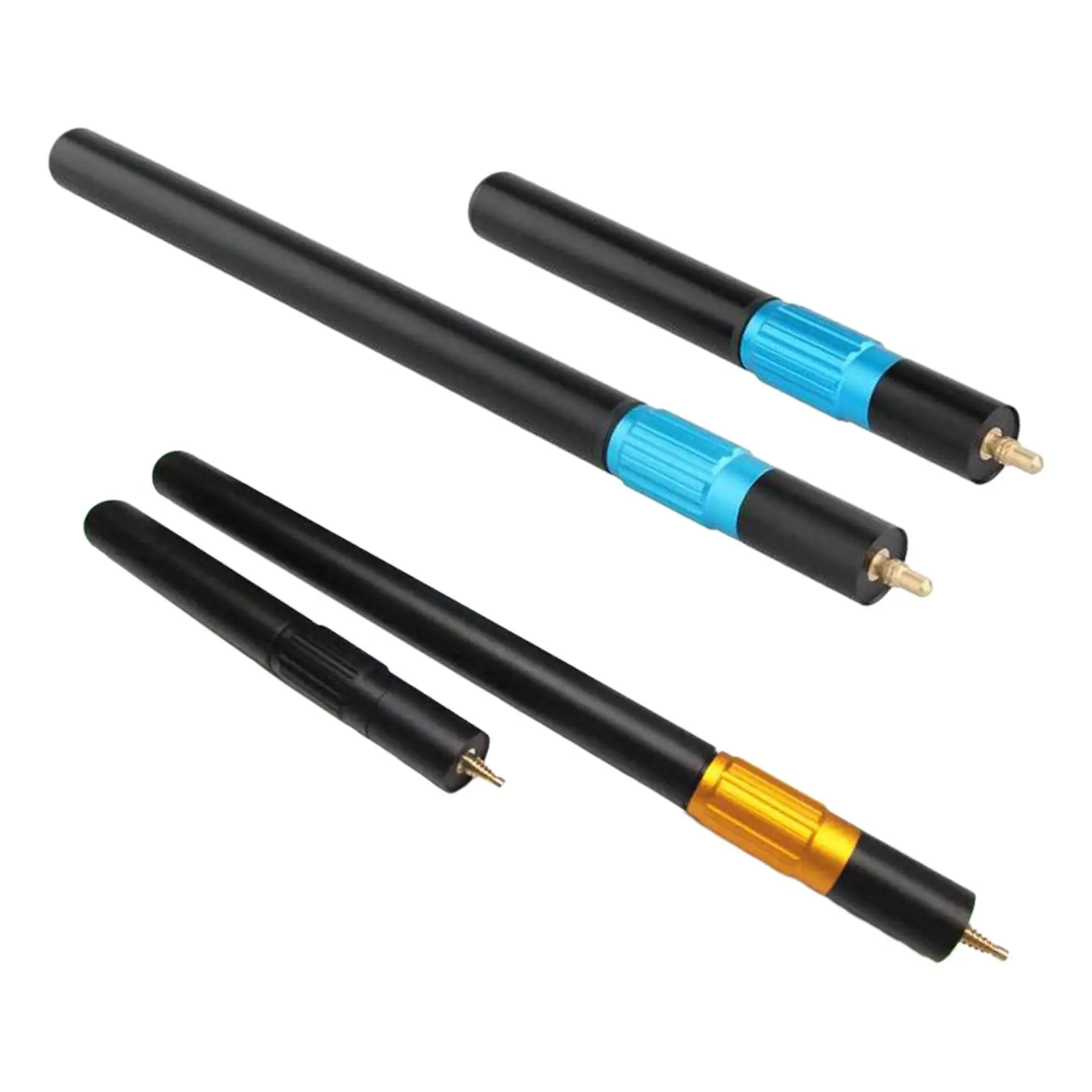

2 Pieces Telescopic Pool Cue Extender Compact Snooker Cue Joint Accessories