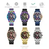 MINI FOCUS Motley Watches for Men Fashion Sport Chronograph Quartz Wristwatch with Date Luminous Hands Stainless Steel Strap Man 5