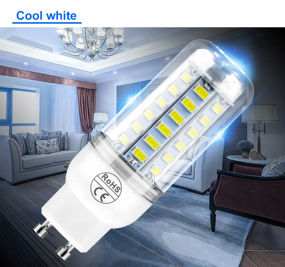 Description Picture 4 of itemE27 LED Corn Bulb E14 Lamp GU10 Spotlight G9 Ceiling Chandeliers 220V Indoor Home Bedroom Living Room B22 Lights Cool/Warm White