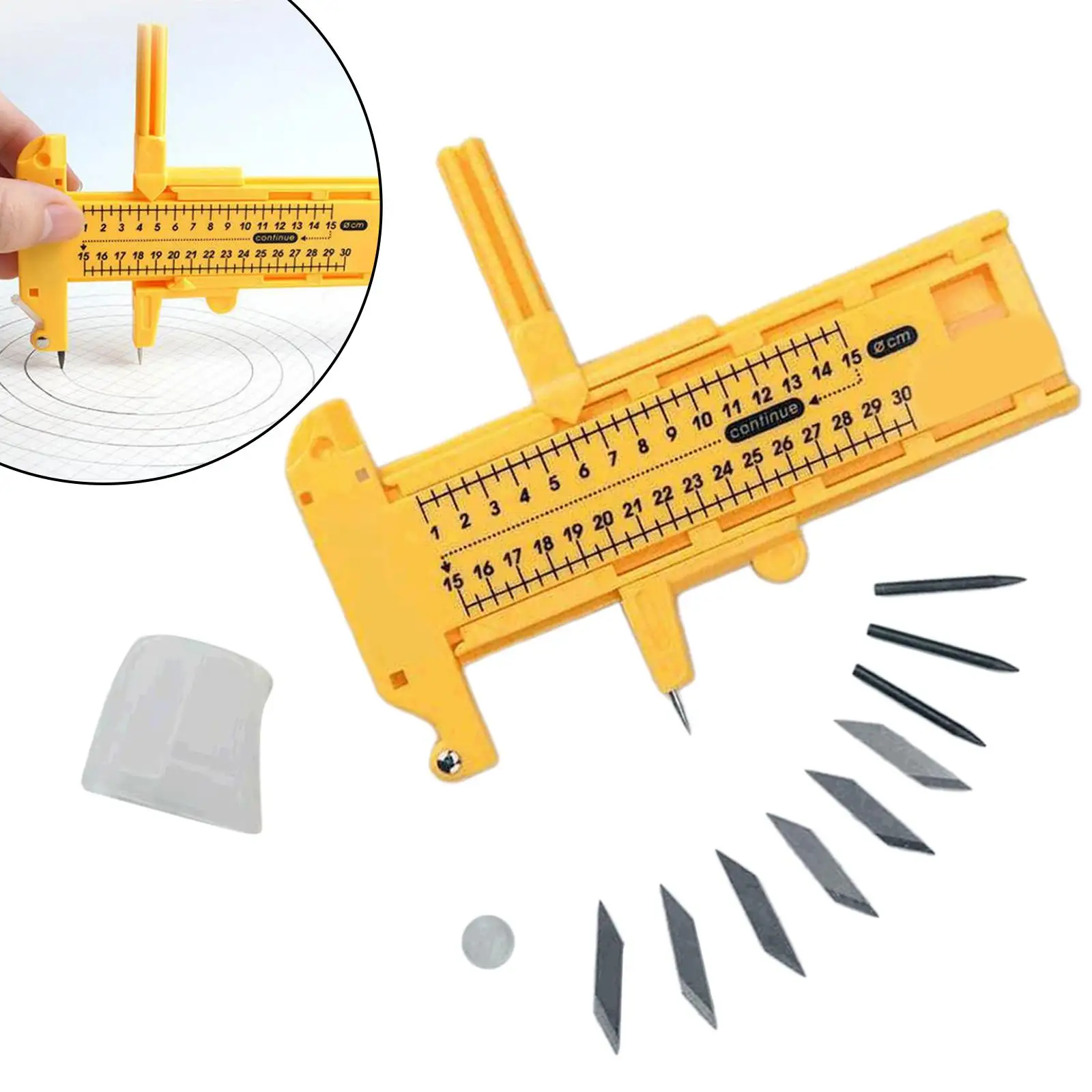 Paper Cutter Circular Cutter Rotary Compass Circle Cutter Paper Cardboard Vinyl Leather Art Craft Tool 10mm To 300mm Handmade DIY Cutter Supplies
