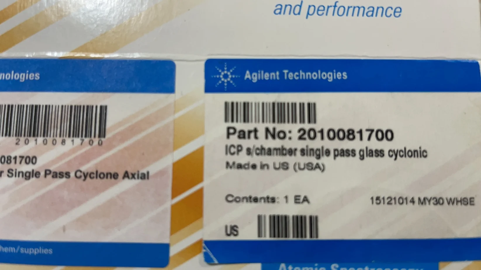 

Стеклянный циклонный небулайзер Agilent 2010081700 для axia ICP-OES