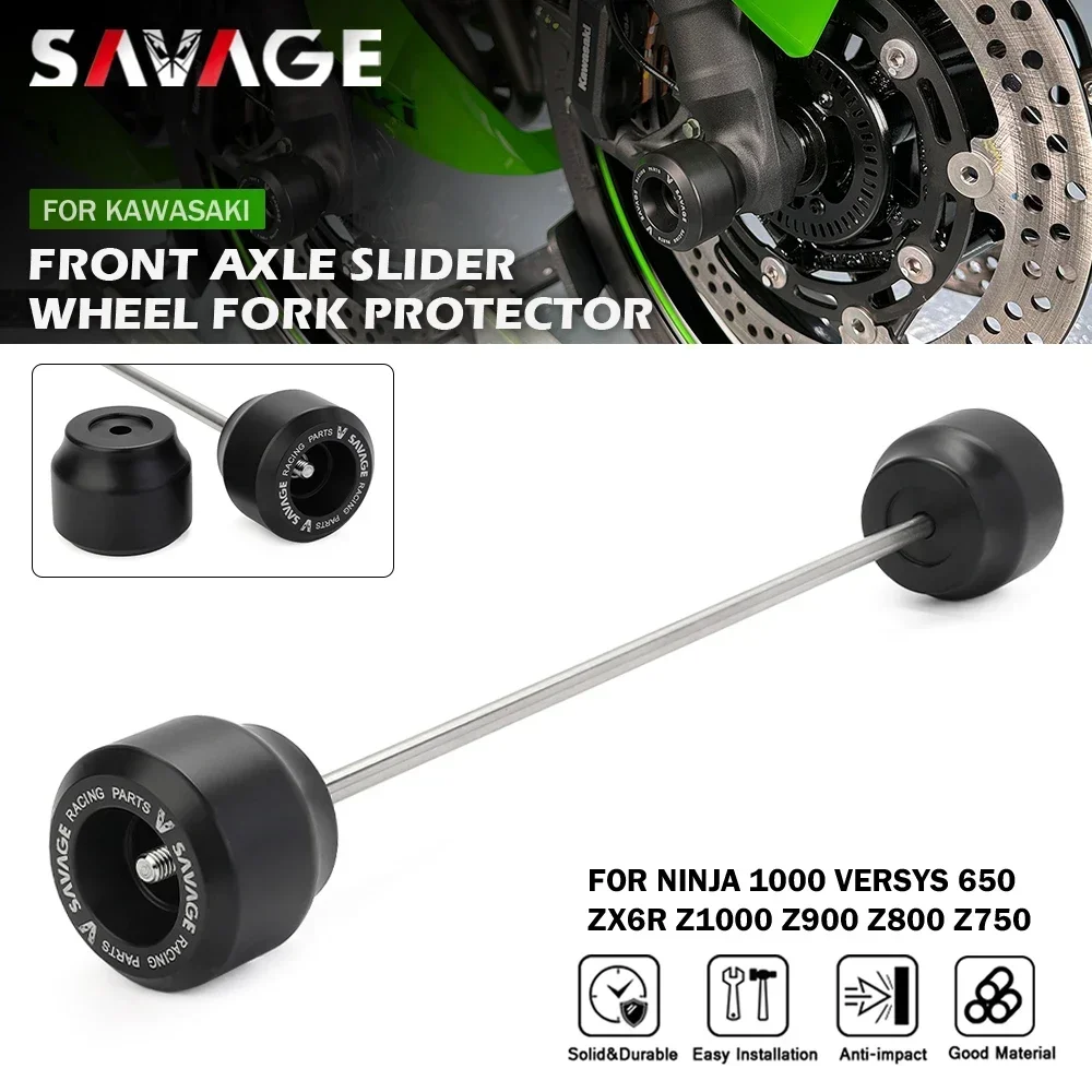 Front Axle Slider Fork Wheel Protector For KAWASAKI Z800 Z900