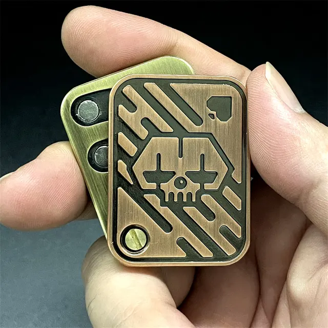 Poker Stainless Steel Magnetic Push Slider Adult EDC Metal Fidget Toys Autism Sensory Toys ADHD Hand Spinner Stress Relief 1