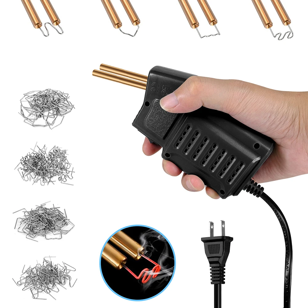 

100W Plastic Welding Machine With 200pcs Welder Stapler Car Bumper Repair Tools 0-100W 0-5V Welding Equipment Parts