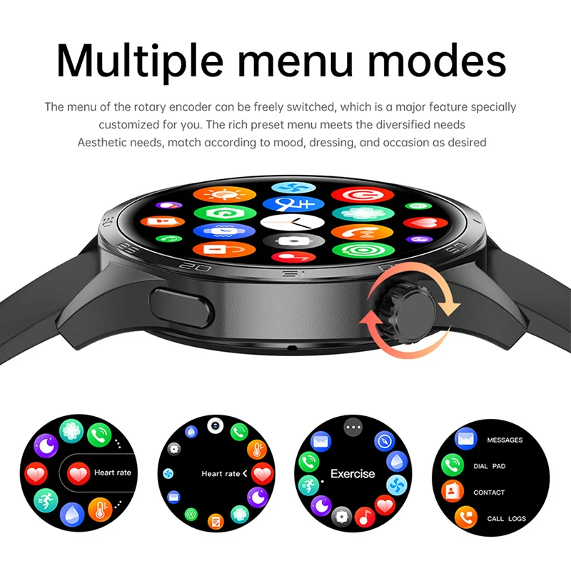 2025 New GPS Smart Watch Men Compass NFC AMOLED 360*360 HD Screen Heart Rate Bluetooth Call Waterproof SmartWatch Watch 5 Pro